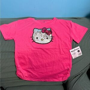 Hello kitty by sanrio girl's blouse size 8/10 fusia color